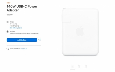 Apple giới thiệu bộ sạc USB-C 140W cho MacBook Pro 16 inch, giá 2.3 triệu, sử dụng công nghệ GaN
