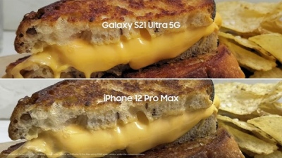 Samsung tung quảng cáo khịa Apple về khả năng chụp hình của iPhone 12 Pro Max thua xa S21 Ultra