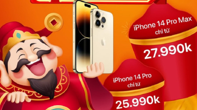Săn iPhone 14 Pro Max vàng giá hot trong ngày vía Thần Tài