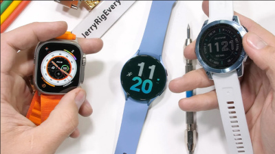 So sánh độ bền mặt kính Apple Watch Ultra với Galaxy Watch 5, Garmin Fenix ​​7