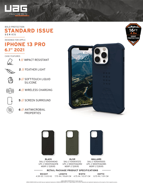 Ốp Lưng UAG Standard Issue iPhone 13 Series