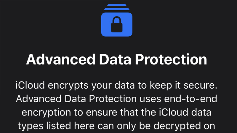 Bảo vệ dữ liệu nâng cao cho iCloud