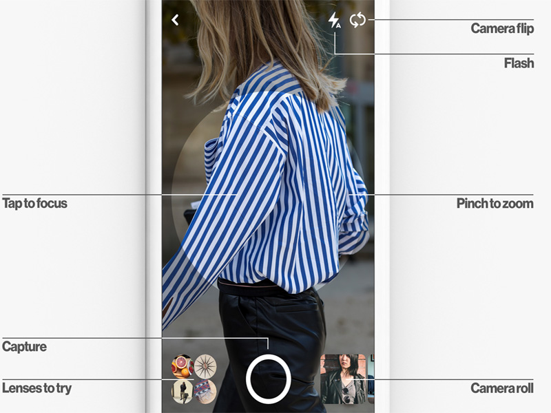 Ứng dụng mobile của Pinterest bao gồm một công cụ tìm kiếm hình ảnh, mang tên Lens