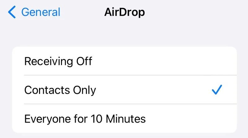 Apple ngăn chặn AirDrop Spam với cài đặt iPhone mới