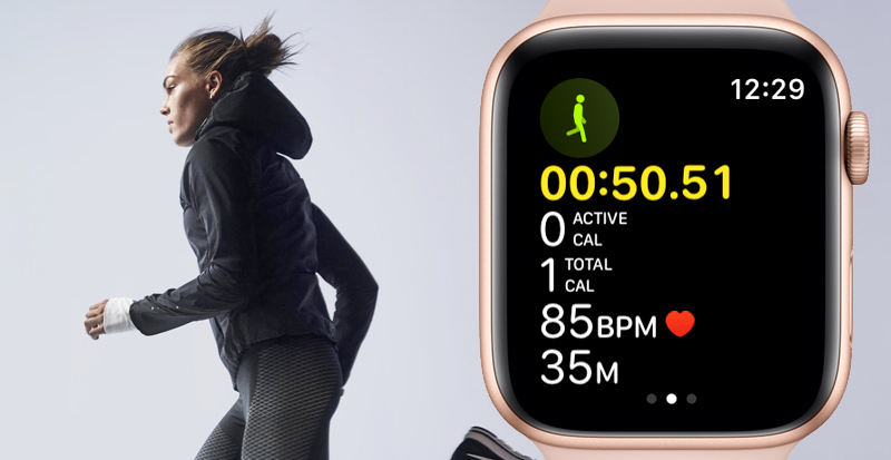 Apple Watch S4 tích hợp nhiều bộ môn vận động như: bơi lội, chạy bộ, boxing, đạp xe,.. giúp đo lường chính xác lượng calories tiêu thụ đối với các môn thể thao bạn chọn, từ đó điều chỉnh chế độ tập luyện phù hợp.