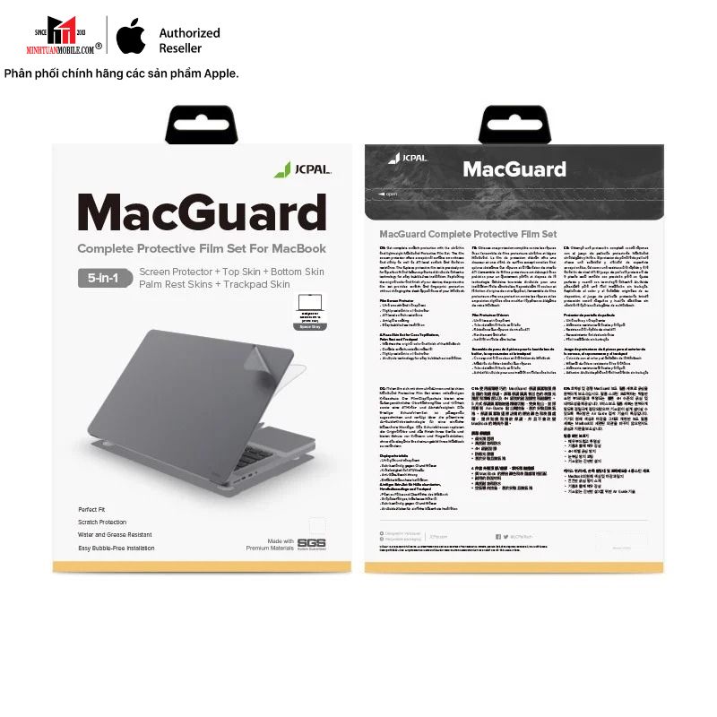 Bộ dán MacBook Pro 14 inch 2021 JCPAL 5 in 1