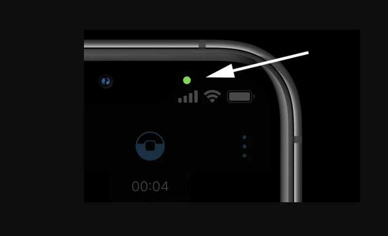 Vị trí dấu chấm xanh, chấm cam trên iphone có màn hình tai thỏ 