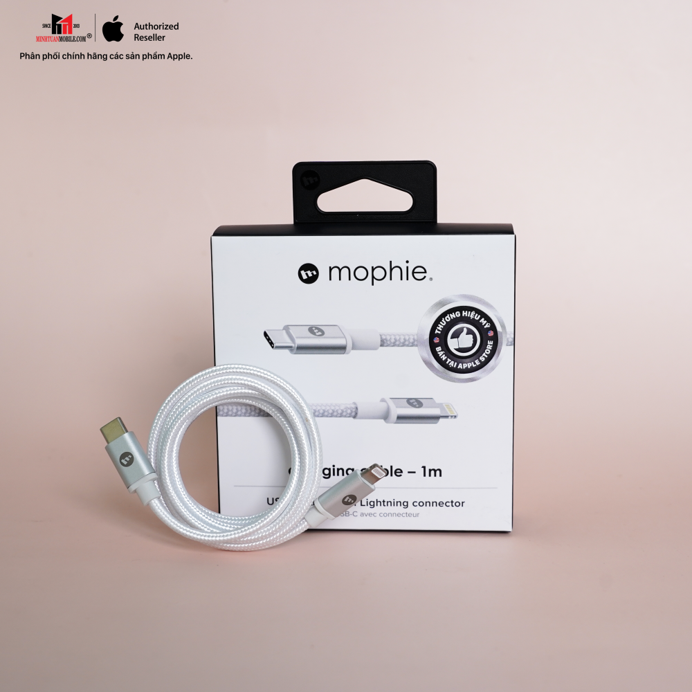 Cáp USB-C to Lightning Mophie MFi 1M