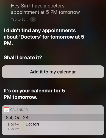 Hỏi Siri bất kì cuộc hẹn nào mà bạn đã lên lịch sẵn trên iPhone