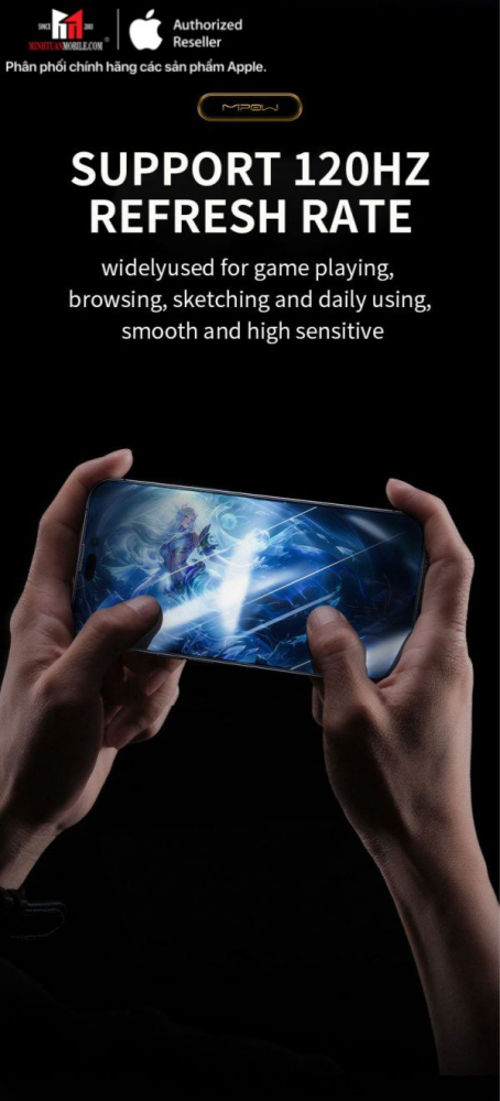 Cường lực chống nhìn trộm iPhone 13/14 Mipow Kingbull Premium Silk HD (2.7D) BJ413