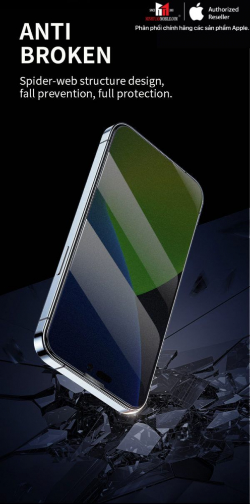 Cường lực chống vân tay iPhone 13-14 Mipow Kingbull Premium Silk HD (2.7D) BJ409