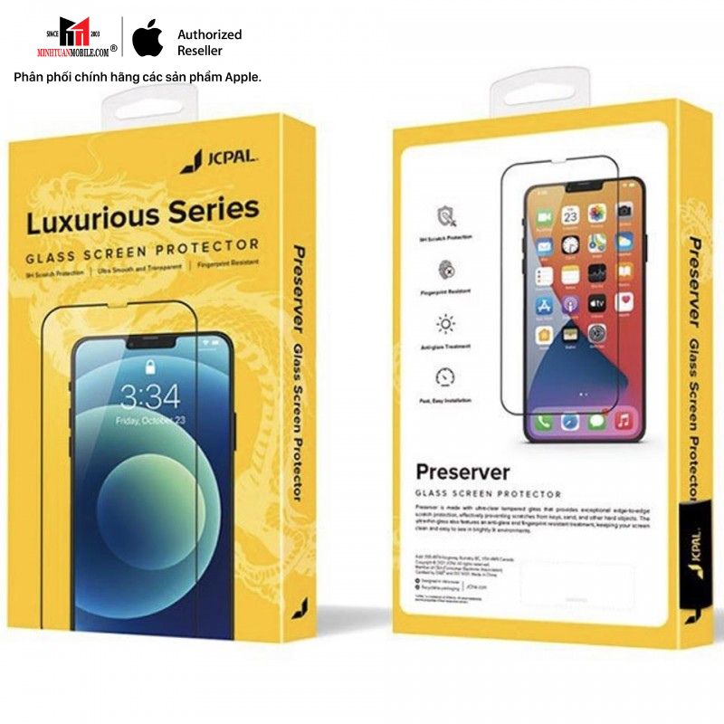 Cường lực iPhone 12-12 Pro JCPAL Premium Preserve JCP4001