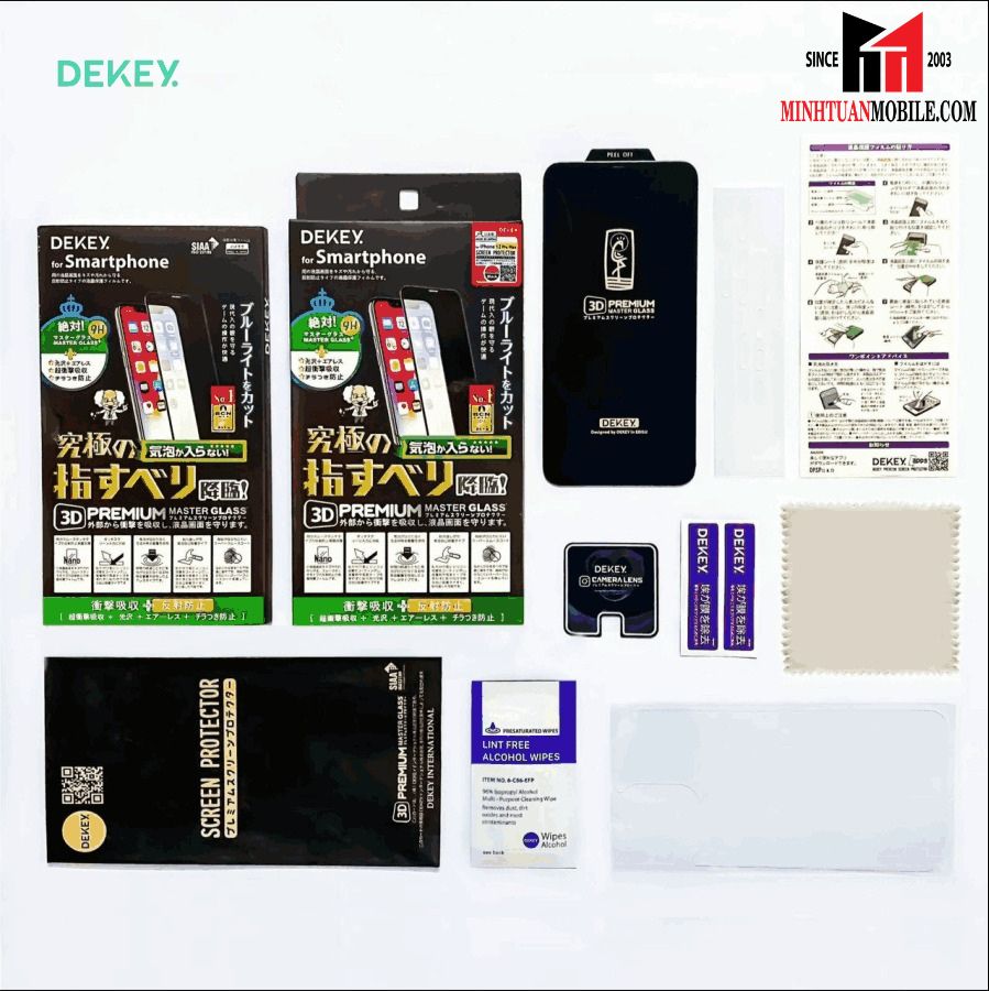 Cường lực iPhone 14-13-13 Pro Dekey Premium