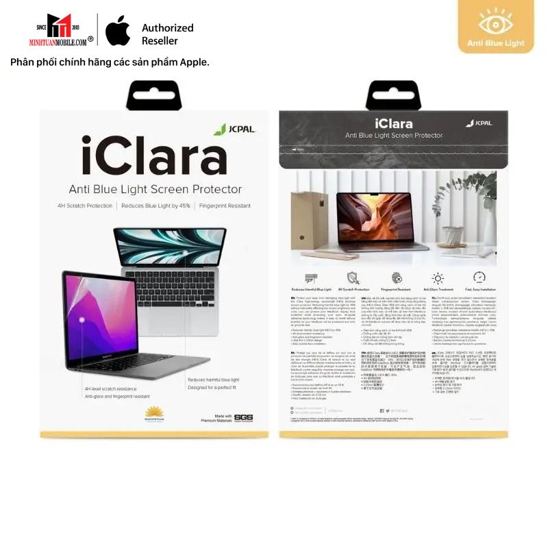 Dán màn hình MacBook Pro M2 13.3 inch JCPAL Anti Blue Light