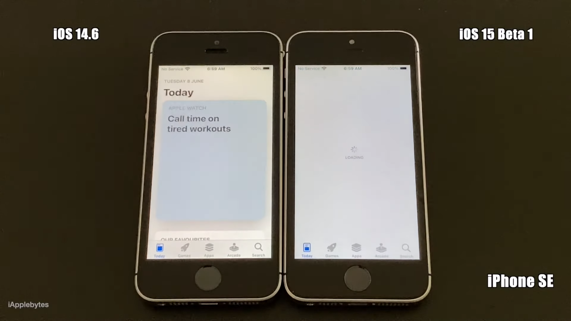speed test iOS 15 vs iOS 14.6