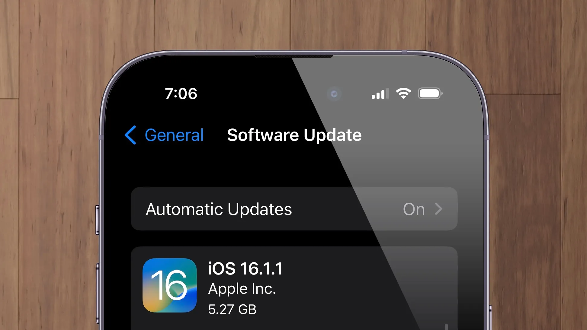 Cập nhật iOS 16.1.1 cho iPhone