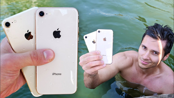 Sở hữu tiêu chuẩn chống bụi và chống nước IP67, iPhone 8 cũng mang đến sự yên tâm phần nào khi điện thoại của bạn vô tình tiếp xúc với nước.