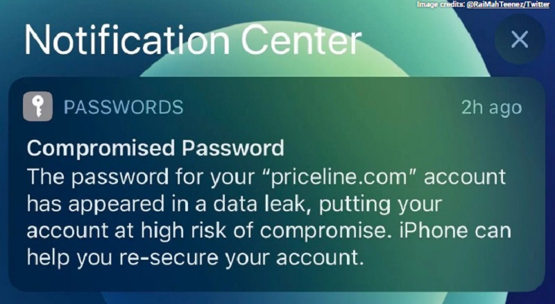 Thông báo rò rỉ mật khẩu trên iPhone