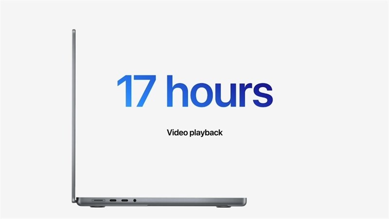 MacBook Pro 16 inch 2021 tiết kiệm pin và sạc nhanh trong 30 phút