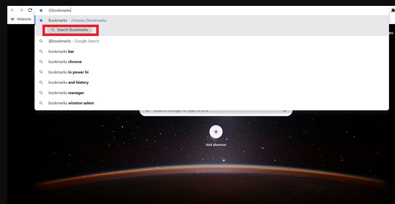 Cách tìm dấu trang trên Chrome