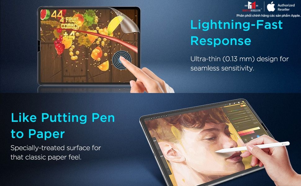 Miếng dán iPad Pro 10.2-10.5 inch ESR Paper Like Film