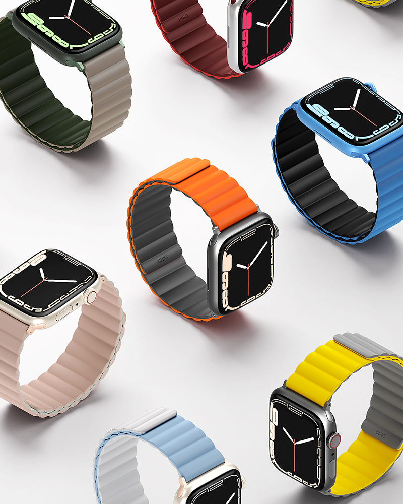 Dây đeo Apple Watch UNIQ Revix Reversible Magnetic Silicone Strap