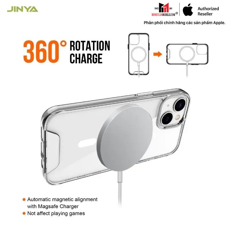 Ốp lưng Magsafe iPhone 14 Plus Jinya Crystal JA6430