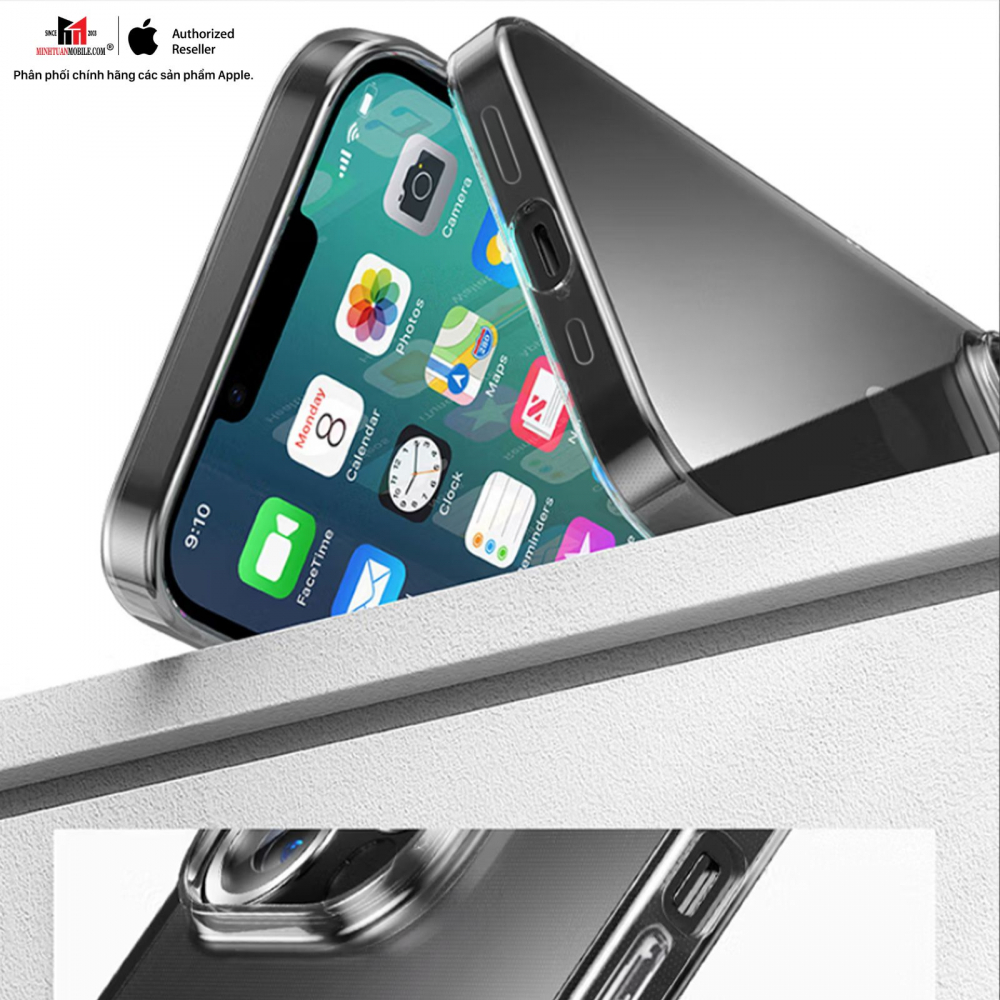 Ốp lưng iPhone 14 Plus Mipow Tempered Glass Transparent PS35
