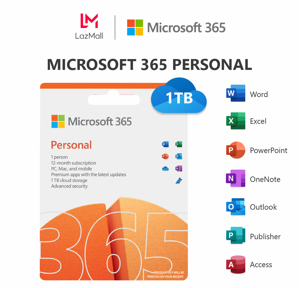 Tương tự như bản Microsoft 365 Family, Microsoft 365 Personal là phiên bản thu gọn trong 1 người dùng với các tính năng tương tự.