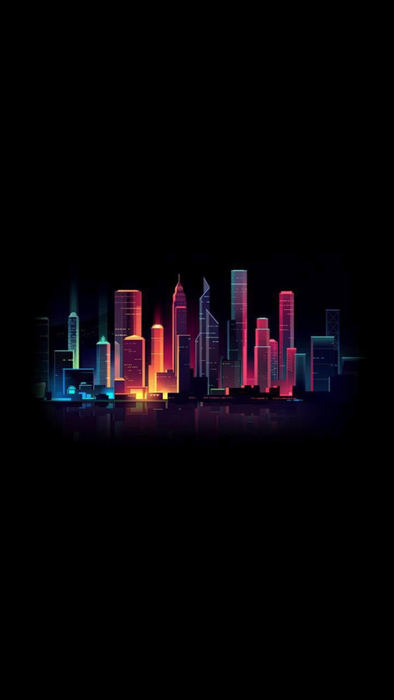 Mời bạn đọc tải về bộ hình nền thành phố đêm dành cho iPhone sử dụng tấm nền OLED 
