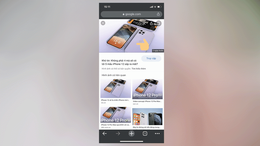 Tìm kiếm bằng hình ảnh cực nhanh với Google Chrome trên iPhone 