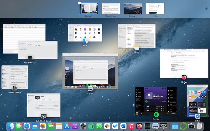 Đóng cửa sổ trên màn hình máy Mac