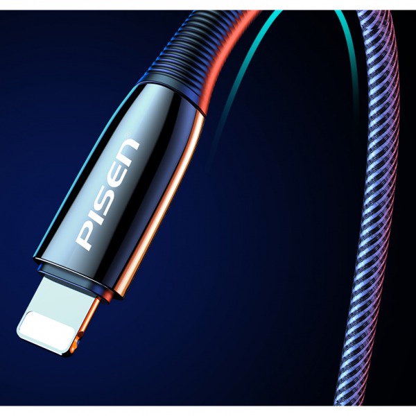 XDAL011200D2 - Cáp USB-A to Lightning Pisen tự ngắt 1m2 - 4