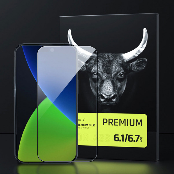 BJ406BK - Cường lực iPhone 14 Plus 13 Pro Max Mipow Kingbull Premium Silk HD (2.7D) - 2