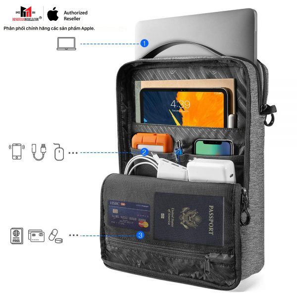 H14C01G - Túi đeo chống sốc MacBook 13 14 inch Tomtoc Urban Shoulder Bags - 5