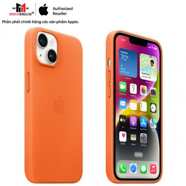 MPPF3FE A - Ốp lưng MagSafe iPhone 14 Plus Apple Leather Chính Hãng - 14