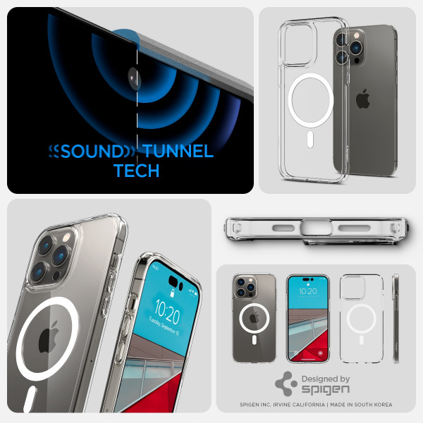 ACS04670 - Ốp lưng MagSafe iPhone 14 Pro Spigen Crystal Hybrid MagFit White - 15
