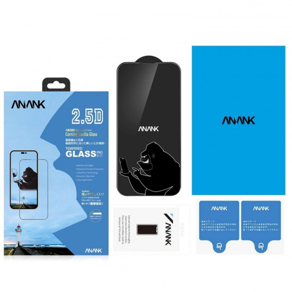 93900300 - Cường lực iPhone 14 Pro ANANK Corning Gorilla cao cấp (viền đen) - 6