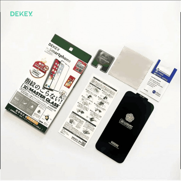 41189008002 - Cường lực iPhone 14 13 13 Pro Dekey Luxury ( có viền ) - 2