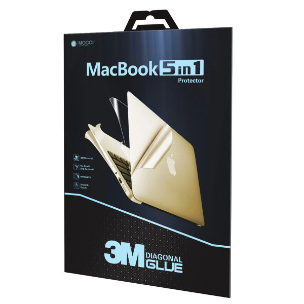 MOC1559 - Bộ dán MacBook Retinal 13 15 inch 2015 MOCOLL 5 in 1 Full - 2