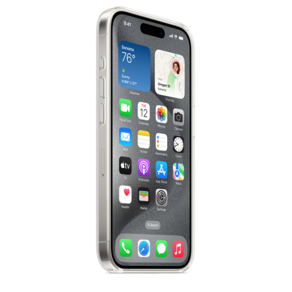 MT223FE A - Ốp lưng MagSafe iPhone 15 Pro Apple Clear Chính Hãng - 5
