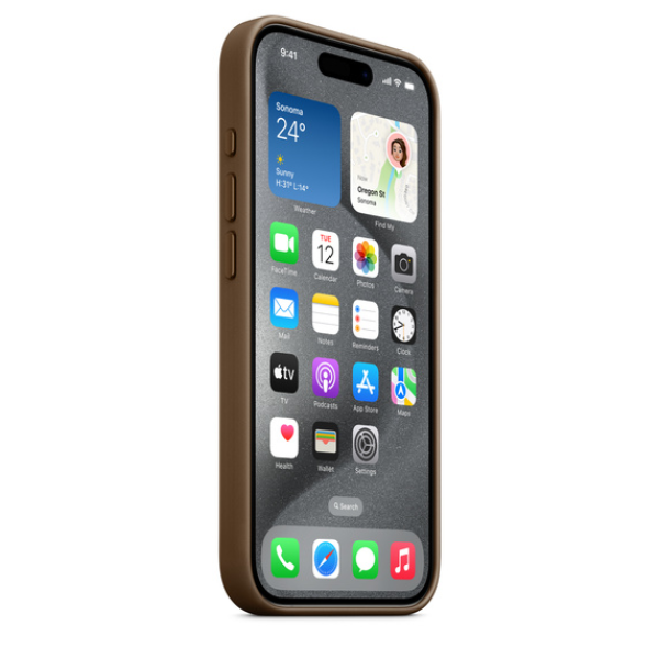 MT4L3FE A - Ốp lưng MagSafe iPhone 15 Pro Apple FineWoven Chính Hãng - 10