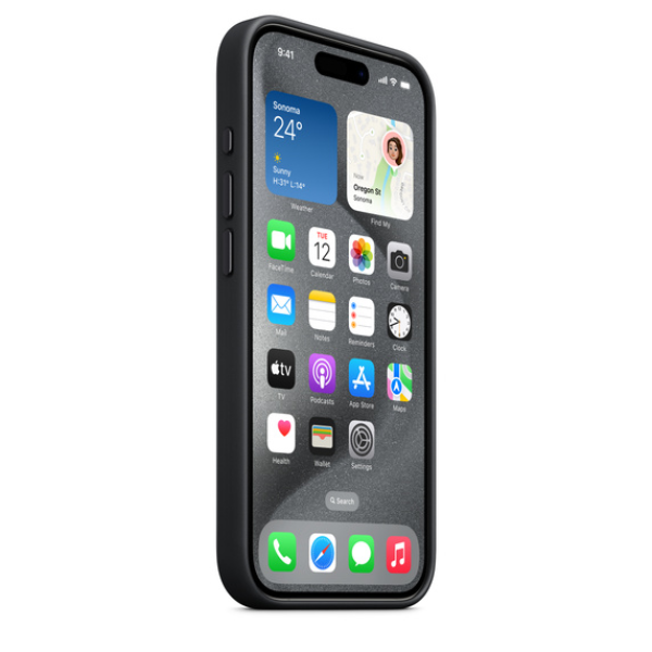 MT4L3FE A - Ốp lưng MagSafe iPhone 15 Pro Apple FineWoven Chính Hãng - 16
