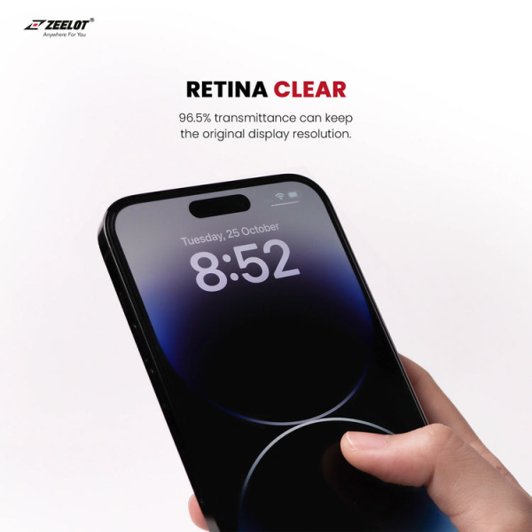 17542. - Cường lực iPhone 15 Pro Max Zeelot Solidsleek Retina Clear - 3