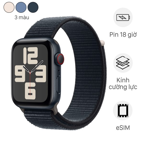 Apple Watch SE 2023 LTE 40mm Viền Nhôm Dây Vải - Chính hãng VN/A