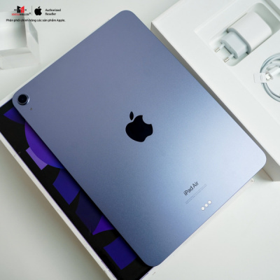 [KÈO THƠM] iPad Air 5 64GB Wifi Purple Likenew Fullbox - Chính hãng VN/A (Fullbox,còn seal cốc cáp)