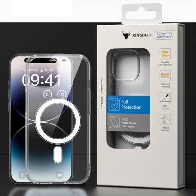 Ốp lưng Magsafe iPhone 15 Mipow Transparent Clear