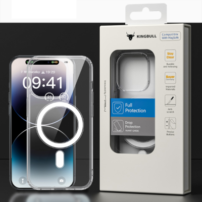 Ốp lưng Magsafe iPhone 15 Plus Mipow Transparent Clear