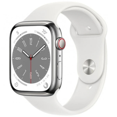 [Kèo Thơm] Apple Watch S8 LTE 41mm Silver Viền Thép Dây Cao Su - Chính hãng VN/A